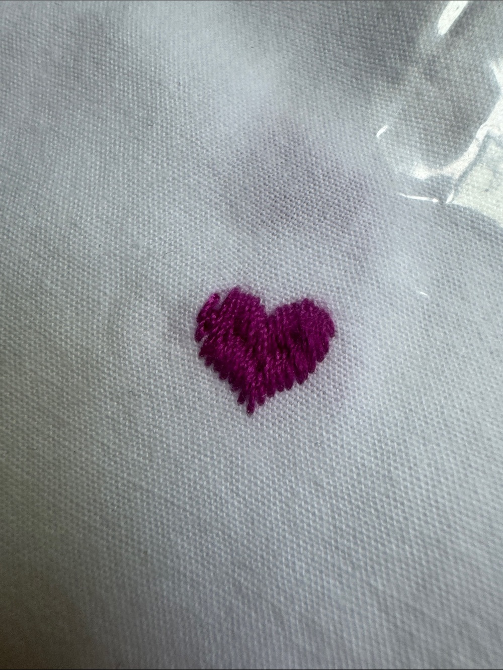 LOFT White Button-Down Shirt with Pink Heart Dots - Picture 2 of 3